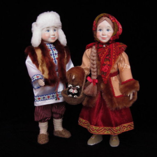 Куклы Васенька и Дашенька