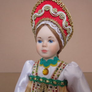 Кукла Девочка в русском народном костюме и кокошнике