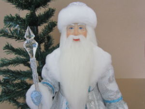 Кукла Дед Мороз Серебряный