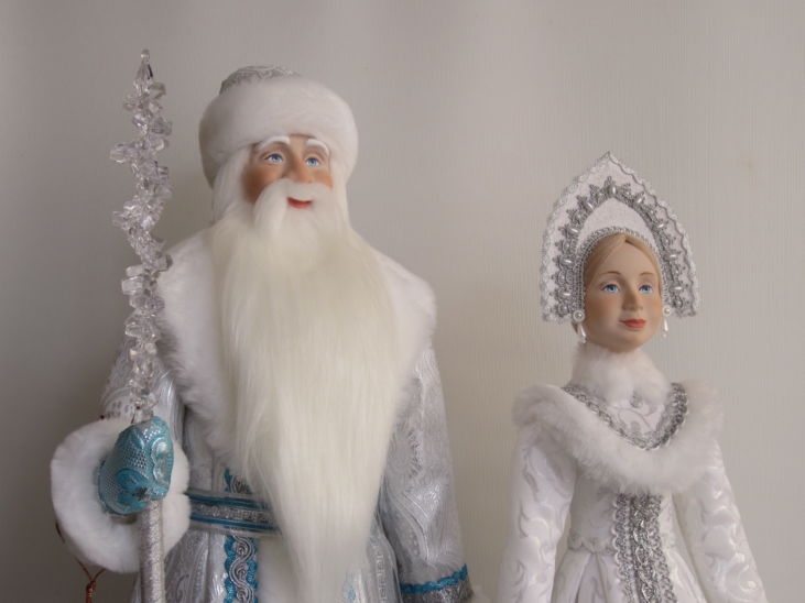 Дед Мороз Праздничный 60 см и Снегурочка 50 см